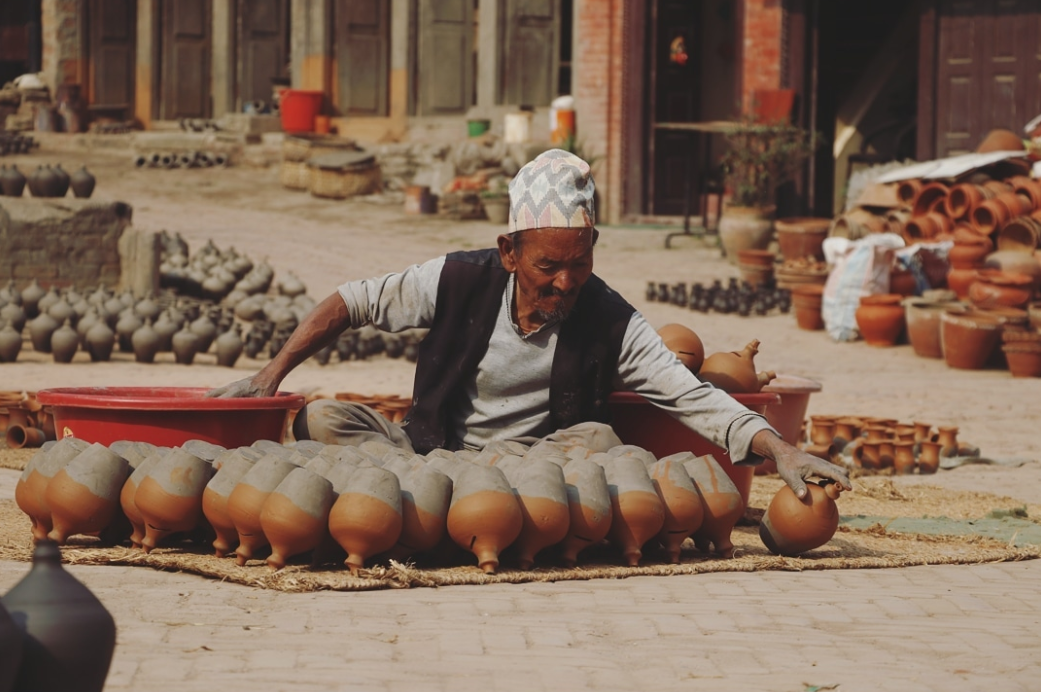 Nepalese Pottery Maker