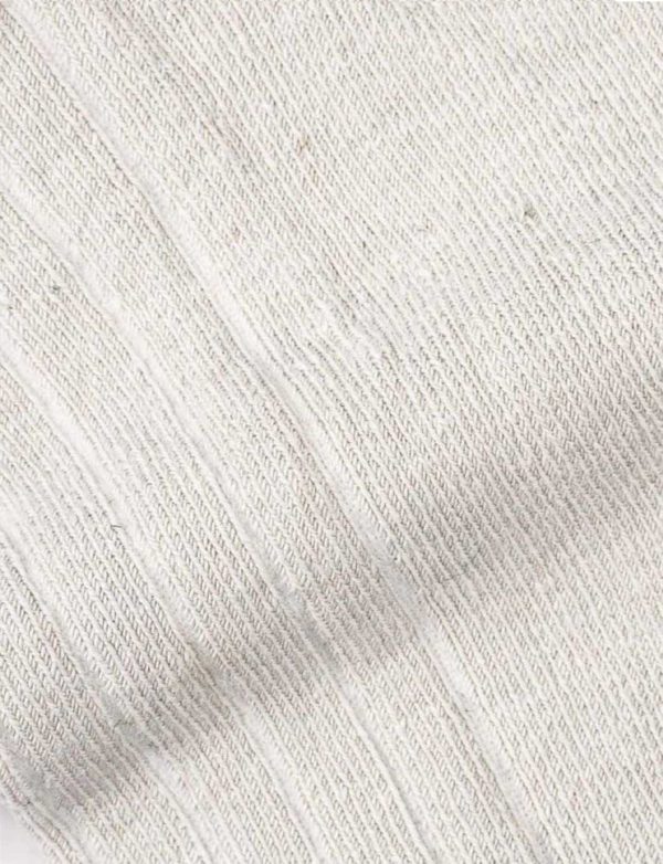 white hemp and cotton socks material